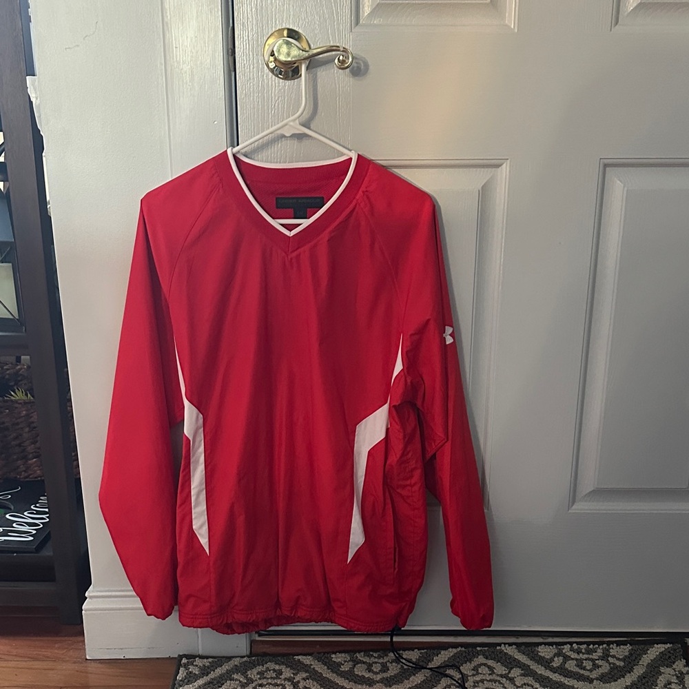 Under Armour Red and White Windbreaker
